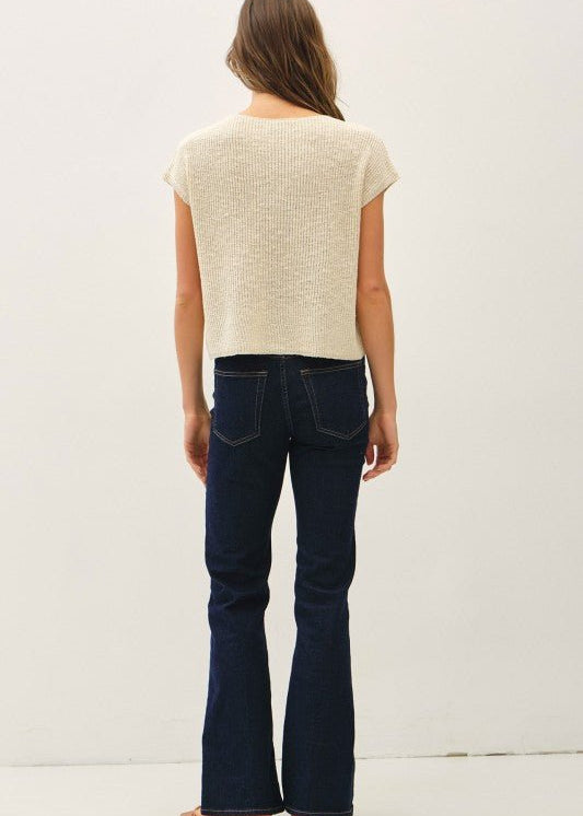 Vanilla Knit Pocket Top - The Nines