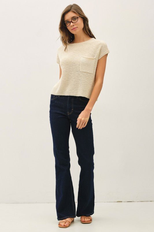 Vanilla Knit Pocket Top - The Nines