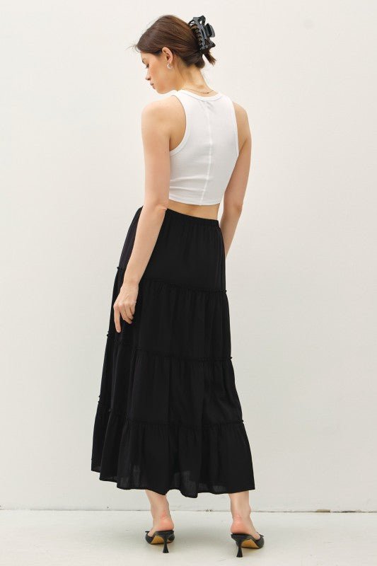 Tiered Maxi Skirt - 3 Colors! - The Nines