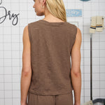 Brown Heathered Tank Top - The Nines