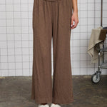 Smocked Waist Brown Pants - The Nines