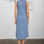 Washed Denim Blue Tank Dress - The Nines