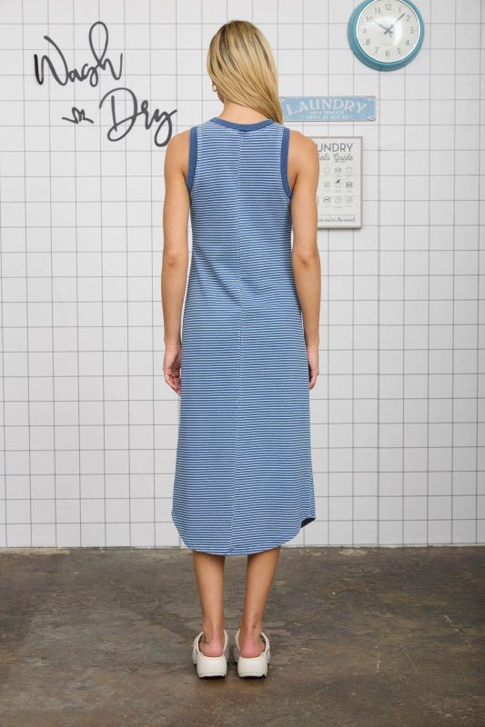 Washed Denim Blue Tank Dress - The Nines