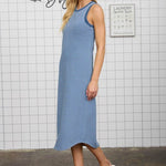 Washed Denim Blue Tank Dress - The Nines