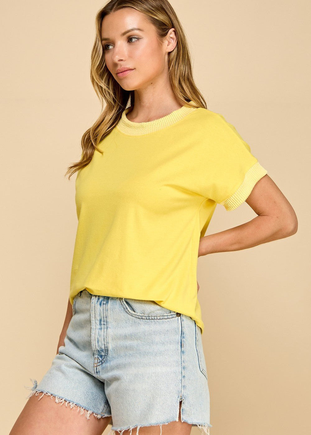Ribbed Trim Top - 5 Colors! - The Nines