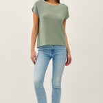Knit Lightweight Sweater Tee - 2 Colors! - The Nines