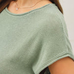Knit Lightweight Sweater Tee - 2 Colors! - The Nines