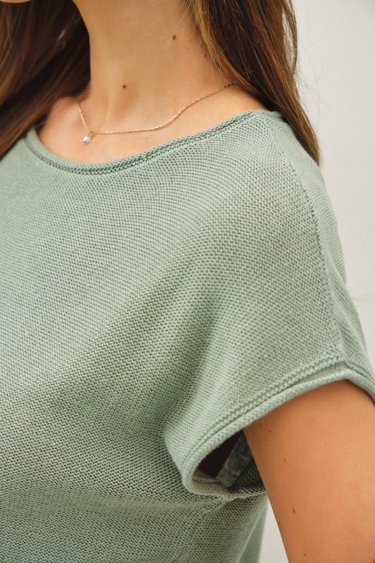 Knit Lightweight Sweater Tee - 2 Colors! - The Nines