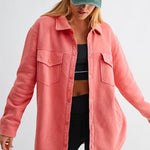 French Terry Snap Button Shacket - 2 Colors! - The Nines