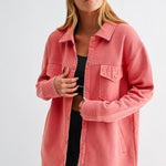 French Terry Snap Button Shacket - 2 Colors! - The Nines