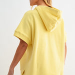 Malibu Summit Yellow Glow Short Sleeve Half Zip Hoodie - The Nines