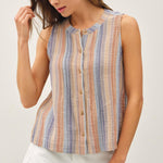 Multicolor Gauze Top - The Nines