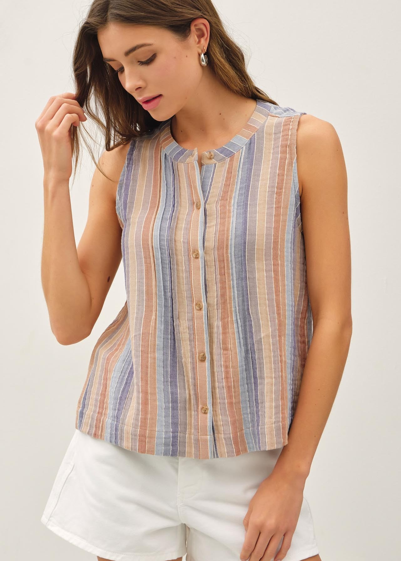 Multicolor Gauze Top - The Nines