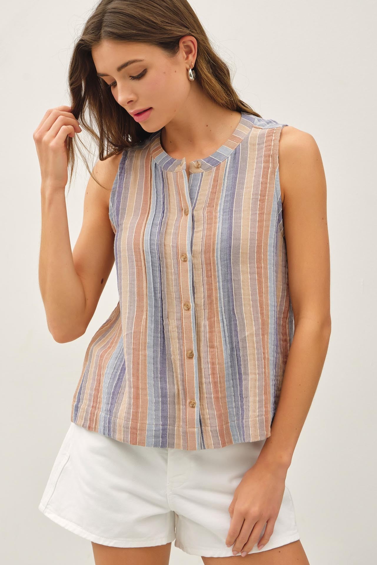 Multicolor Gauze Top - The Nines