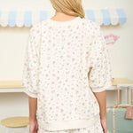 Floral Short Sleeve Crew Neck - The Nines
