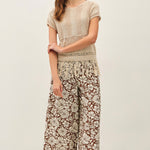 Bloom Wide Leg Cropped Pant - The Nines