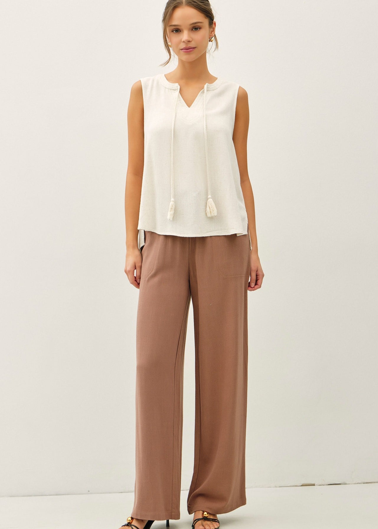 Linen Blend Swing Tank - 2 Colors! - The Nines