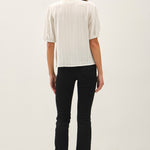 White Textured Flowy Top - The Nines
