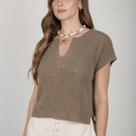 Mocha Sleeveless Summer Sweater - The Nines