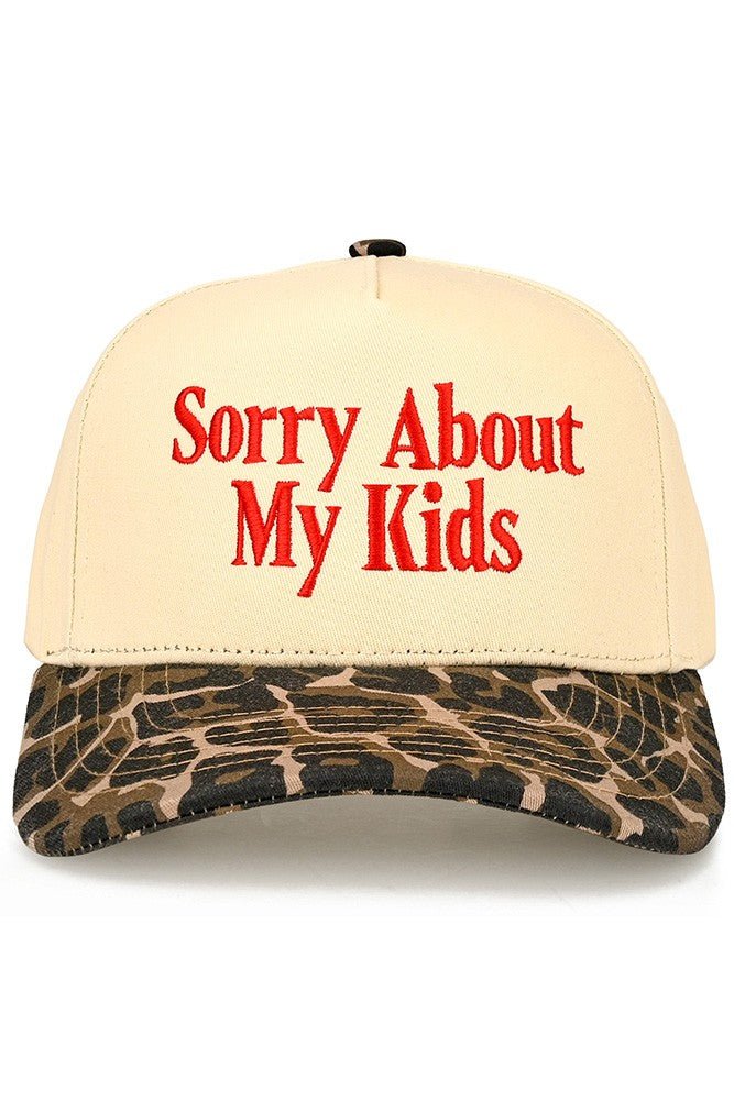 "Sorry About My Kids" Animal Print Hat - The Nines