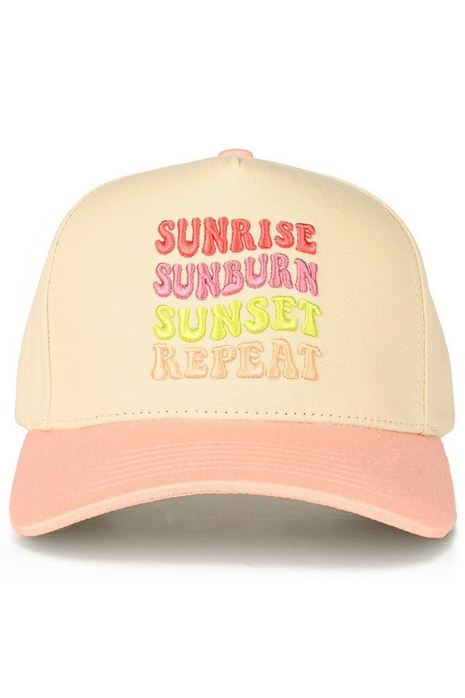 "Sunrise Sunburn Sunset Repeat" Hat - The Nines