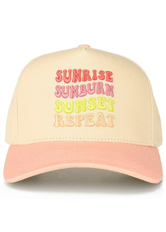 "Sunrise Sunburn Sunset Repeat" Hat - The Nines