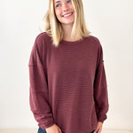 Exposed Seam Long Sleeve Top - The Nines
