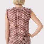 Ruffle Geo Print Top - 2 Colors! - The Nines