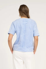 Washed Split Neck Tees - 2 Colors!