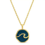 Tiny Wave Pendant Necklace - 2 colors! - The Nines