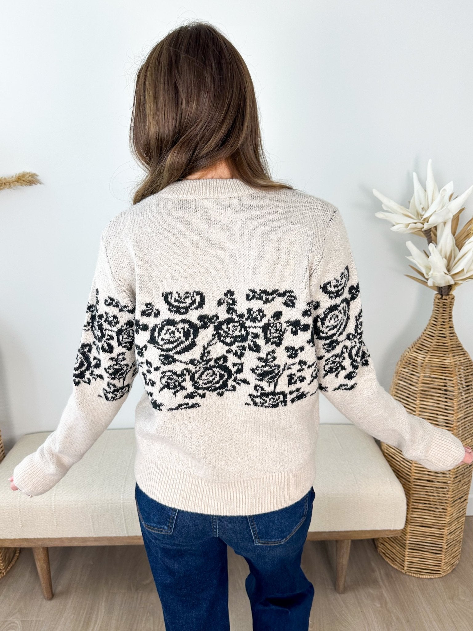 Vintage Rose Sweater - The Nines