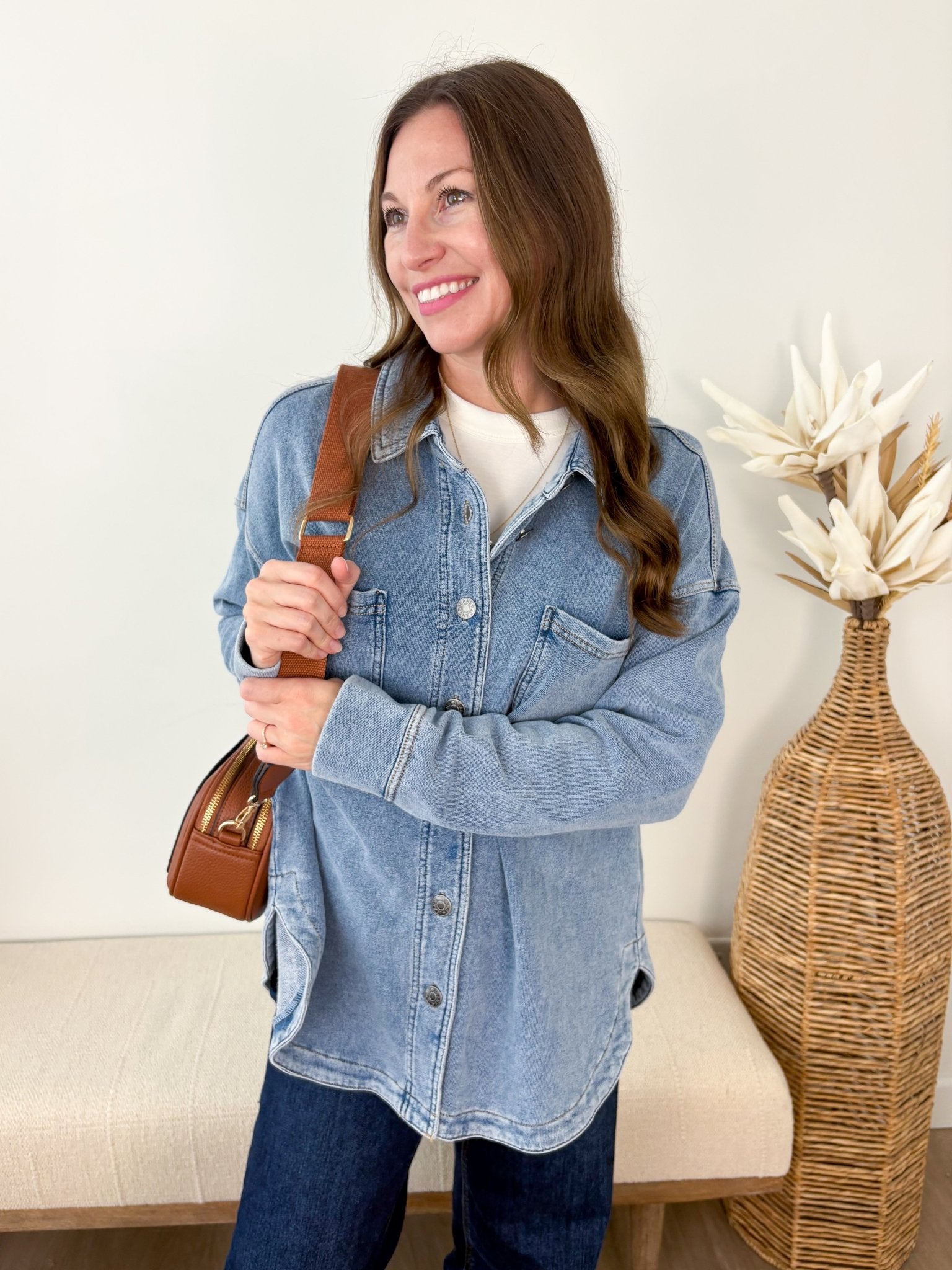 Soft Washed Denim Shacket - 4 colors! - The Nines