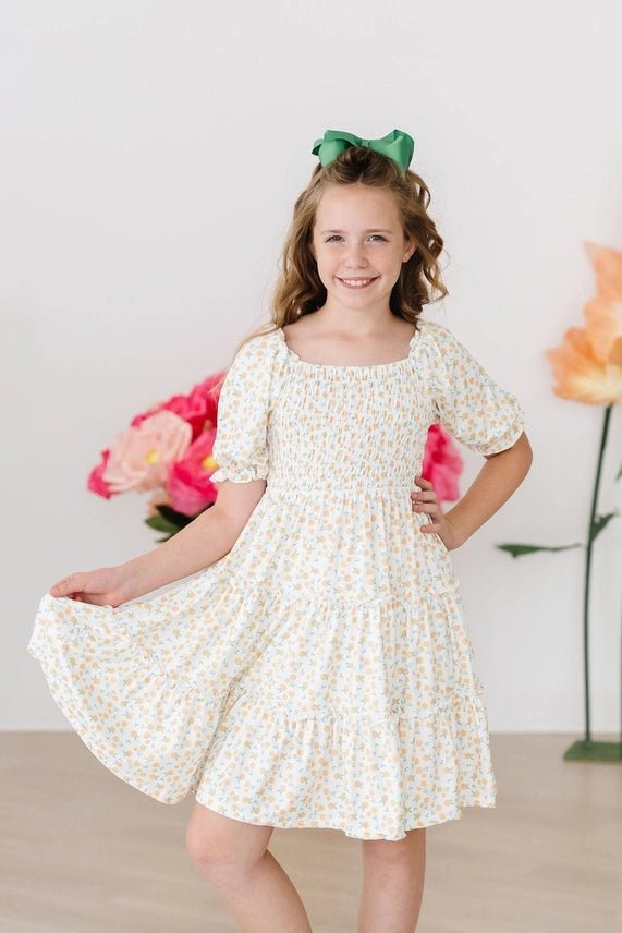 Marvelous Marigolds Smocked Ruffle Dress - The Nines