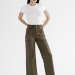 MICA Fern Green Super High Wide Leg Jean - The Nines