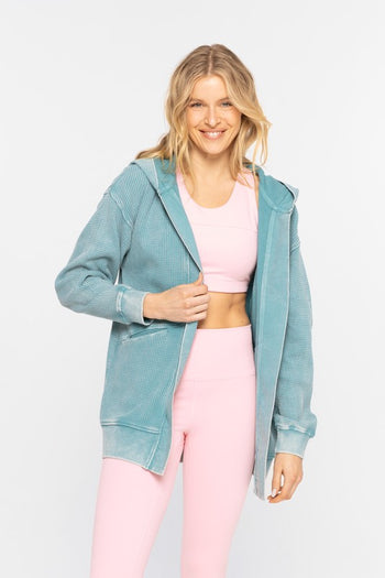 Washed Waffle Cardigans - 3 Colors!