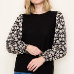 Floral Sleeve Tops - 2 Colors! - The Nines