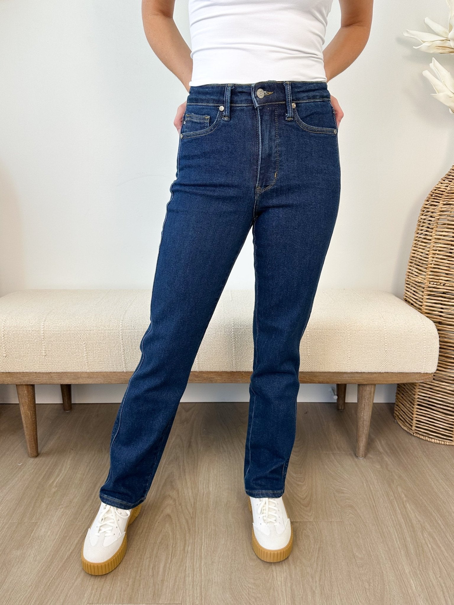 Judy Blue High Waist Dark Wash Straight - FINAL SALE! - The Nines