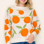 Cream Orange Pullover - The Nines