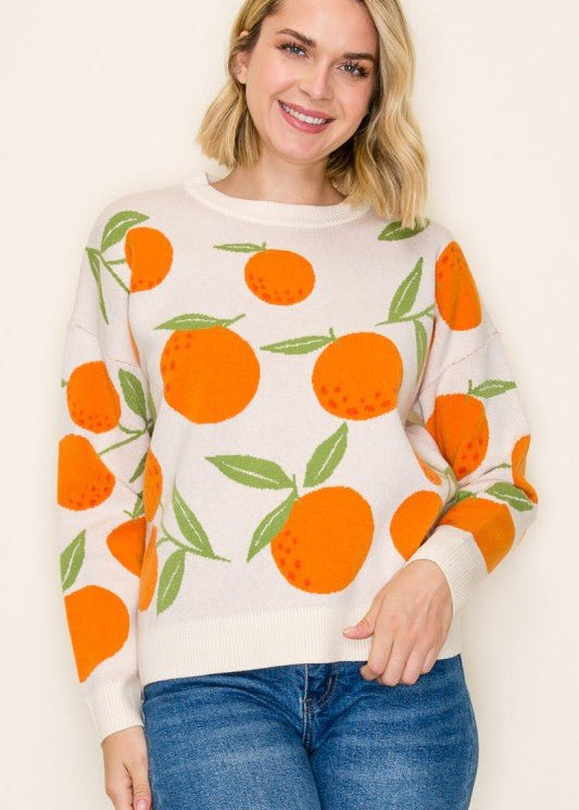 Cream Orange Pullover - The Nines