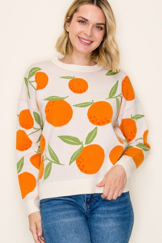 Cream Orange Pullover - The Nines