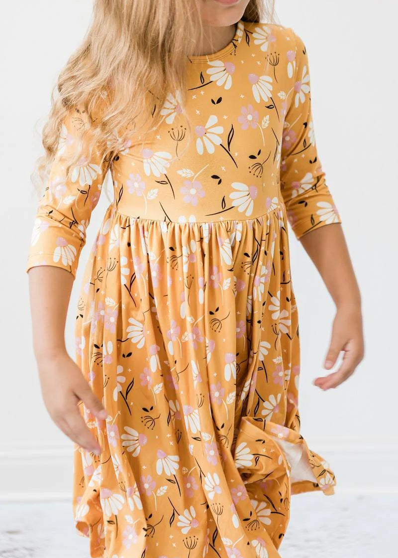 Dandelions In Fall Twirl Dress - The Nines
