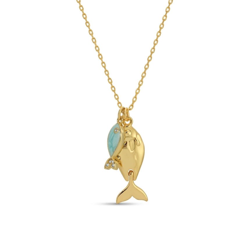 Large & Petite Fish Pendant Necklace - The Nines