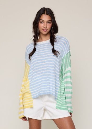 Multicolor Beachy Hi Low Sweater - The Nines