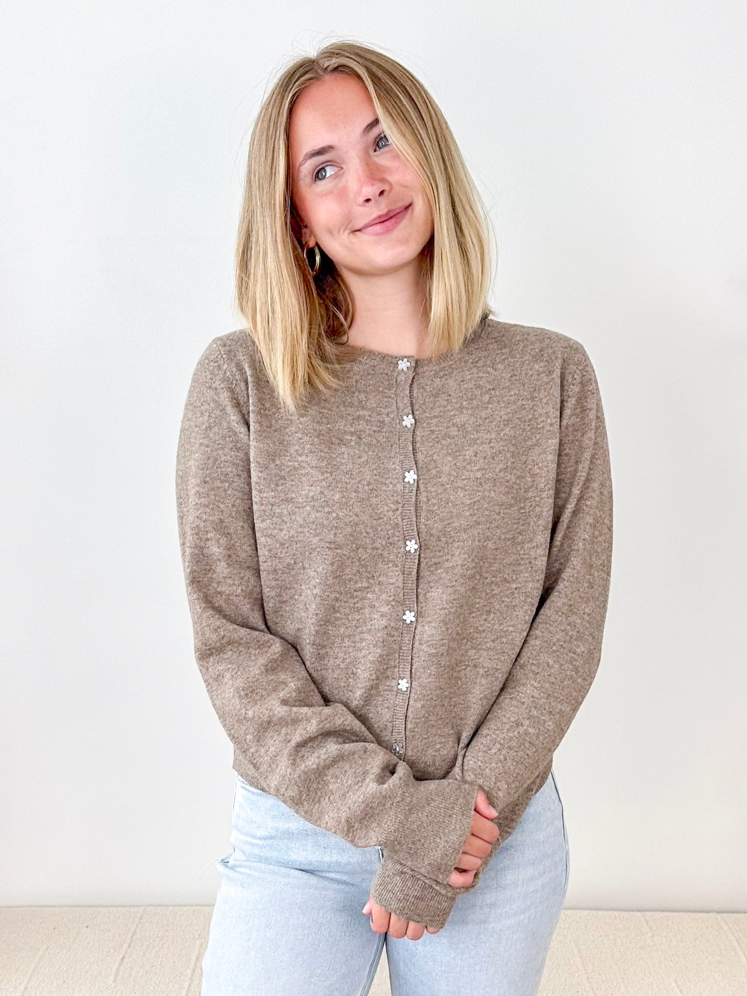 Freja Floral Button Cardigan - The Nines