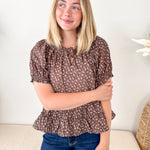 Tie Neck Floral Blouse - The Nines