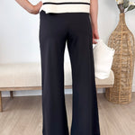 High Waist Contour Wide Leg Ponte Pant - The Nines