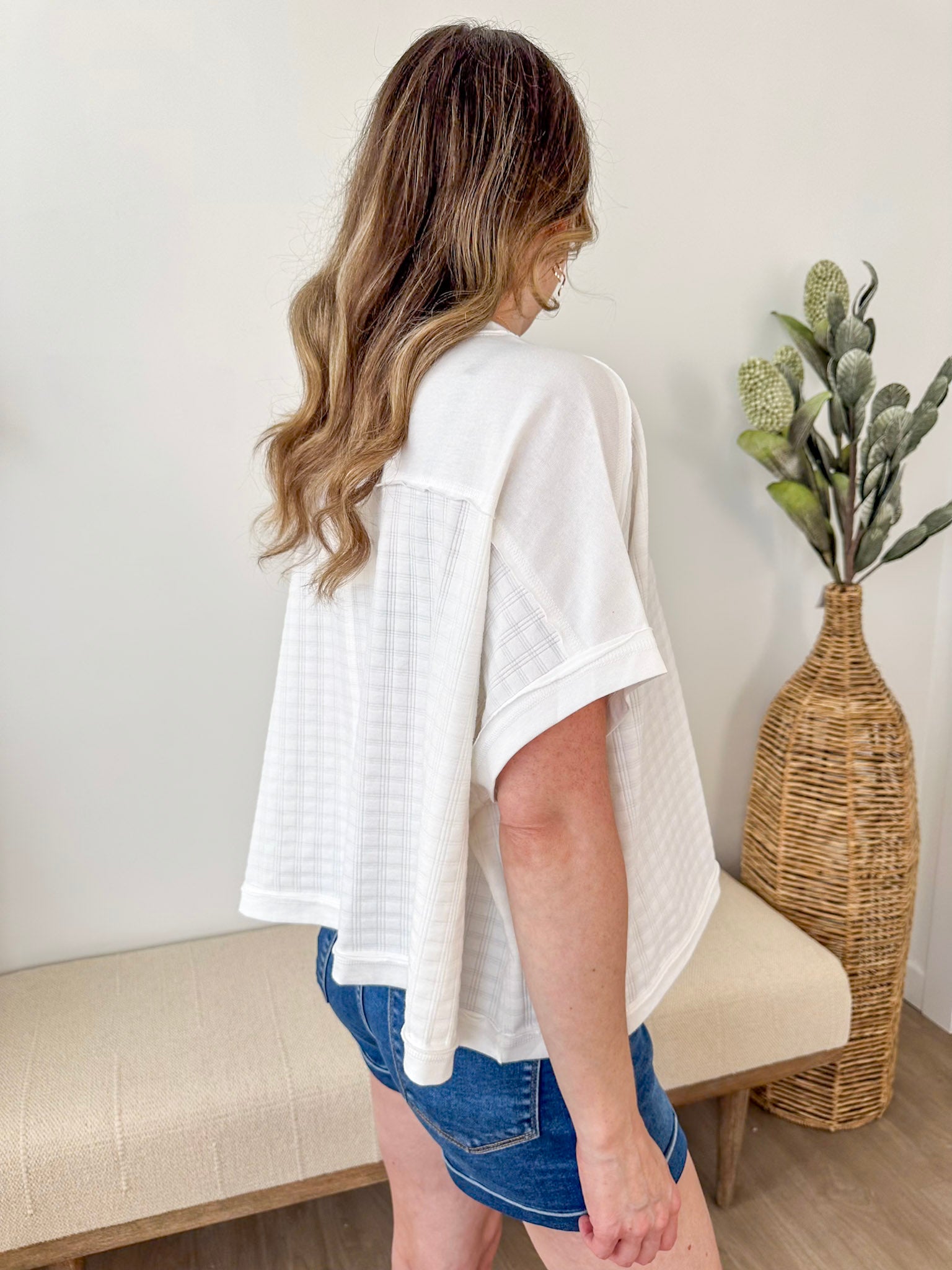 Dolman Textured Pocket Tee - The Nines