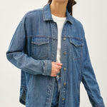 Tencel Rounded Hem Shacket - The Nines