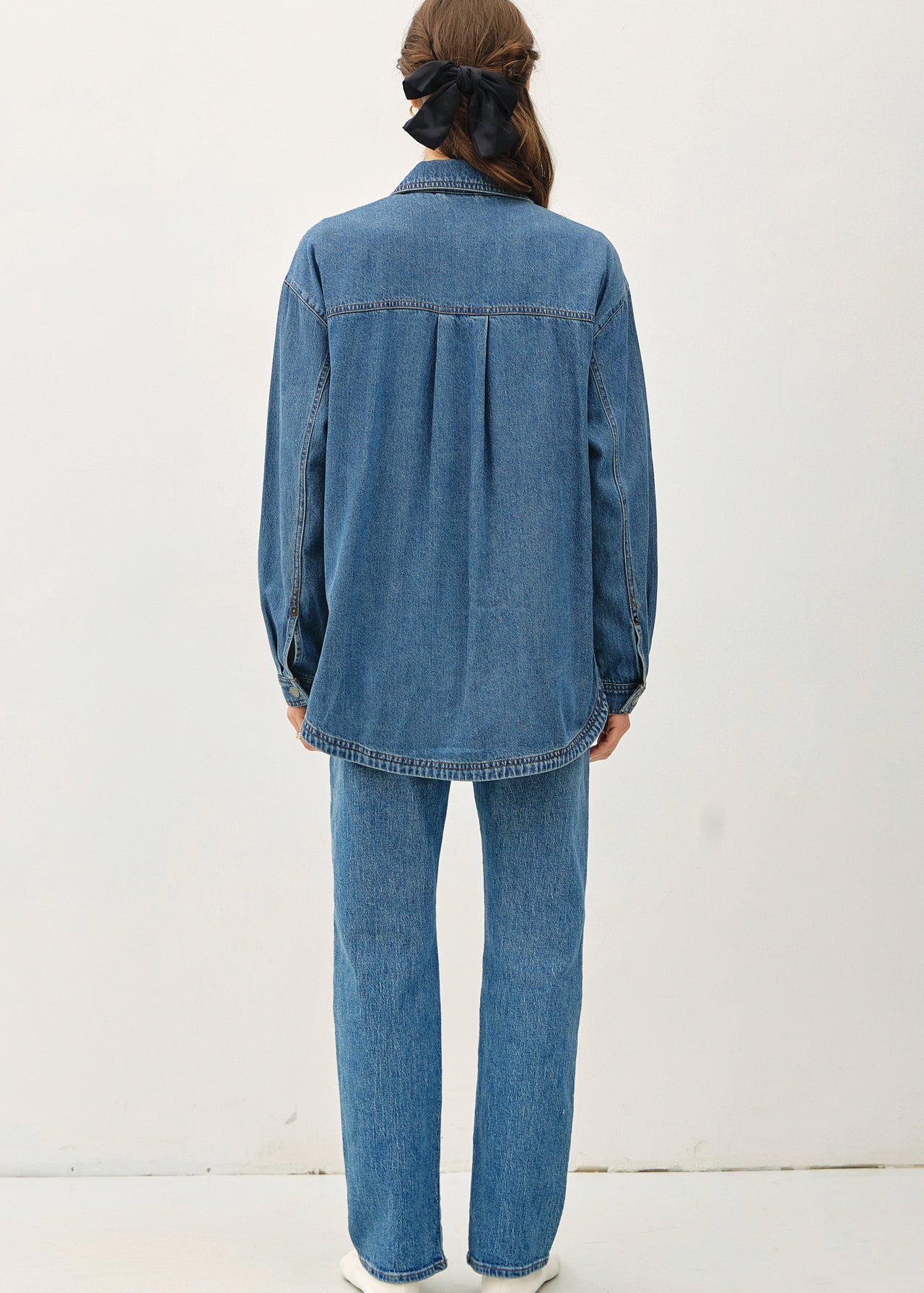 Tencel Rounded Hem Shacket - The Nines
