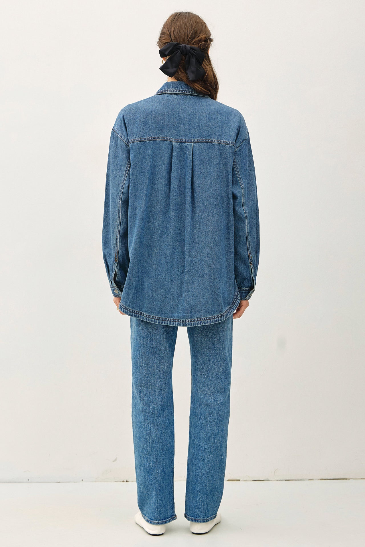 Tencel Rounded Hem Shacket - The Nines